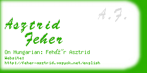asztrid feher business card